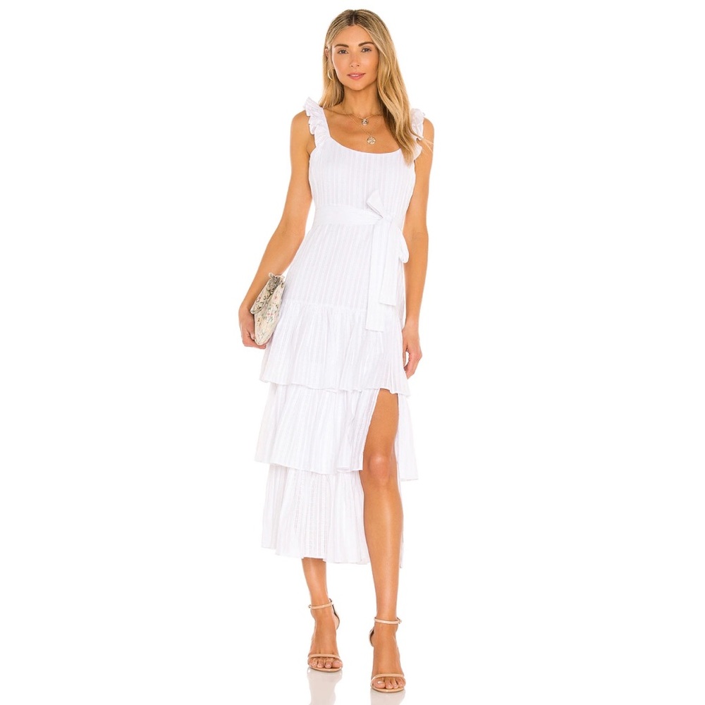 Likely Charlotte Tiered Dress in White